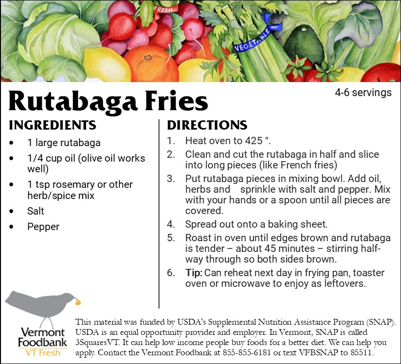 Recipe card for Rutabaga Fries