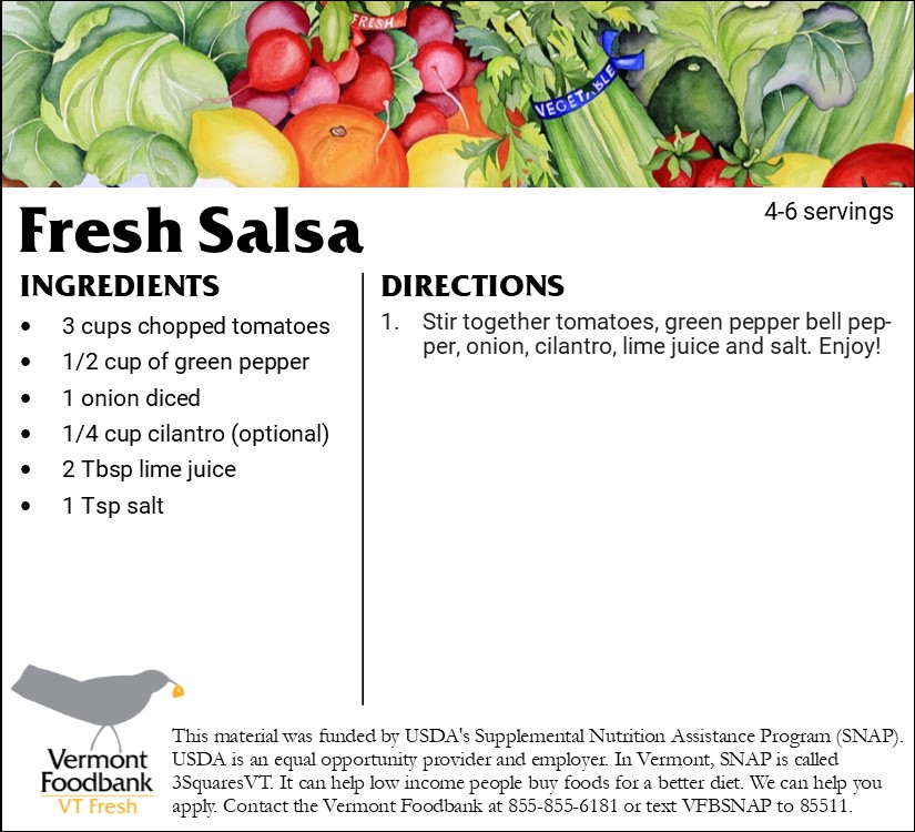 Recipe for fresh salsa