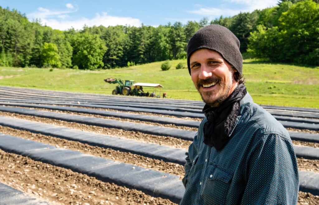 Timothy farms in Western Vermont and has been working with the Foodbank to get local sweet potatoes in the pantries of neighbors facing hunger.