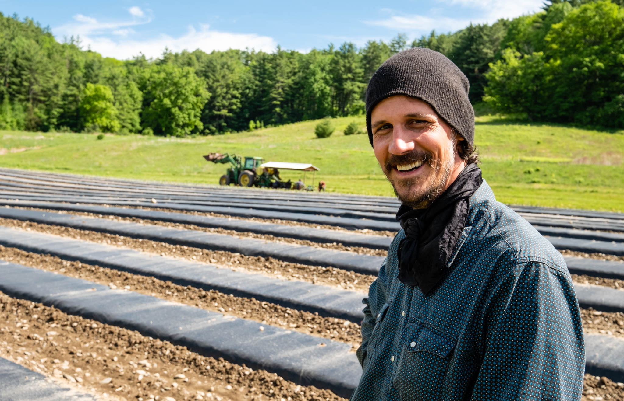 20200601_timothy Timothy farms in Western Vermont and has been working with the Foodbank to get local sweet potatoes in the pantries of neighbors facing hunger.