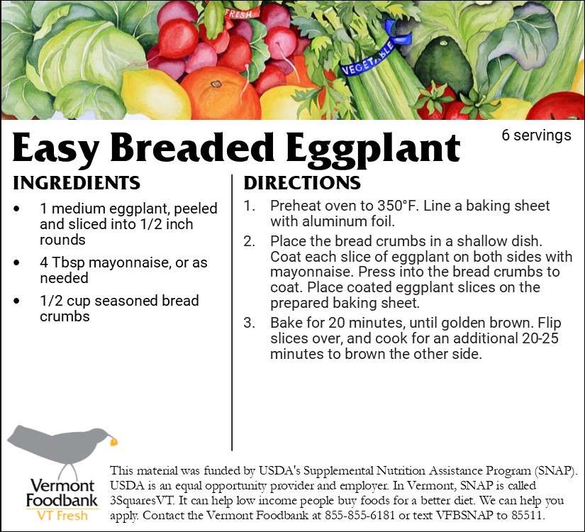 Recipe for easy breaded eggplant