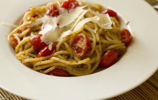 Photo of cherry tomatoes and pasta