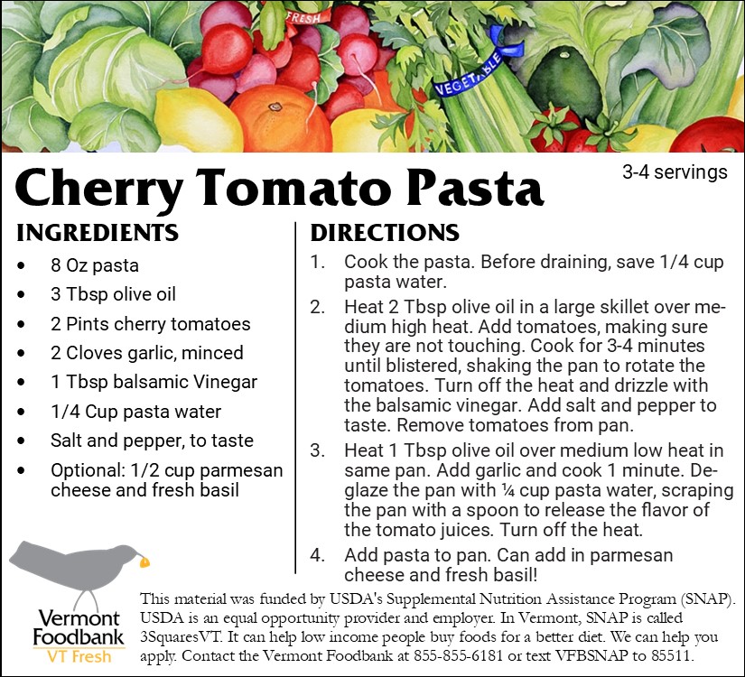 Photo of recipe for cherry tomato pasta