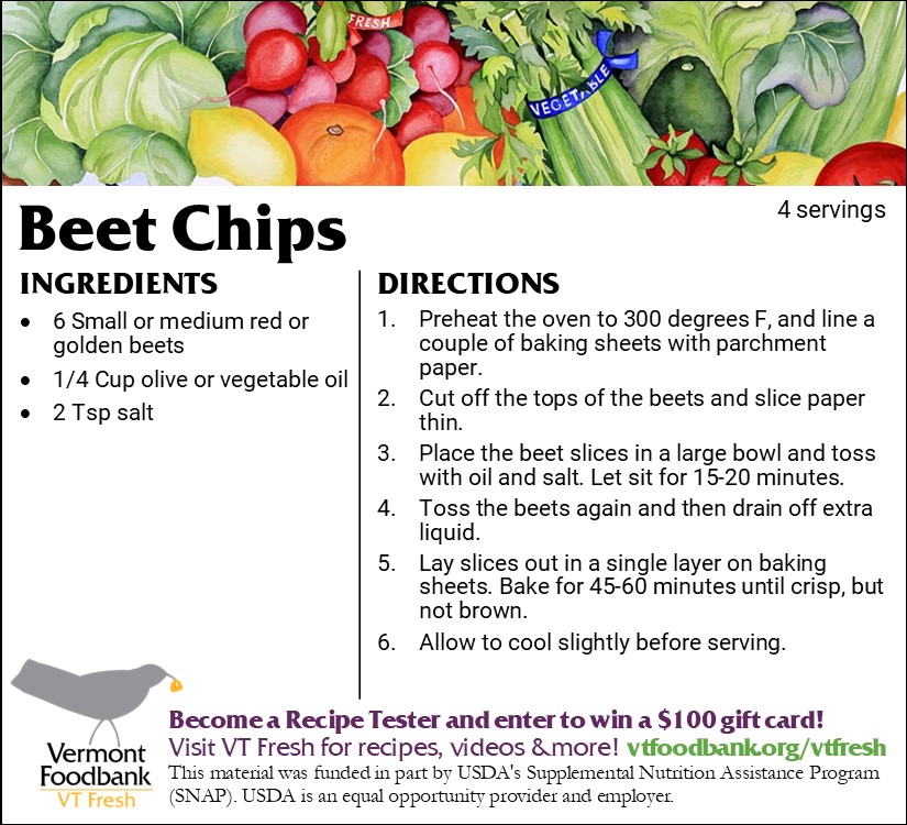 photo of recipe for beet chips