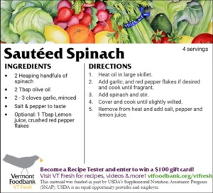 Photo of recipe for sauteed spinach