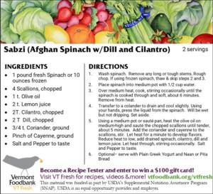 Photo of a Recipe of Sabzi (Afghan Spinach w/ Dill and Cilantro)