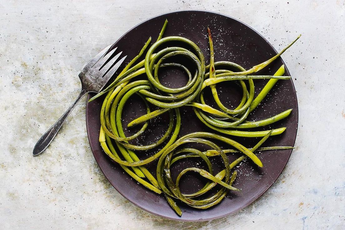 Photo of Grilled Garlic Scapes