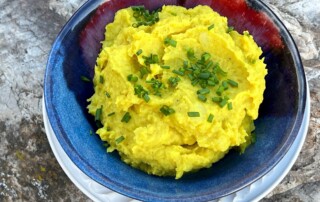 Photo of Turnip-Potato Mash in a colorful bowl