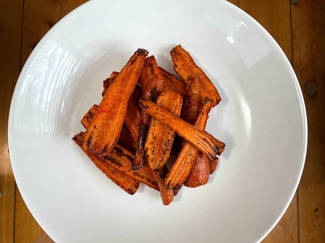 Roasted Carrots on a plate