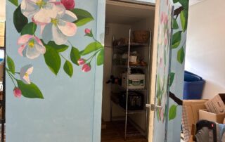 The walk-in cooler at Onion River Food Shelf.