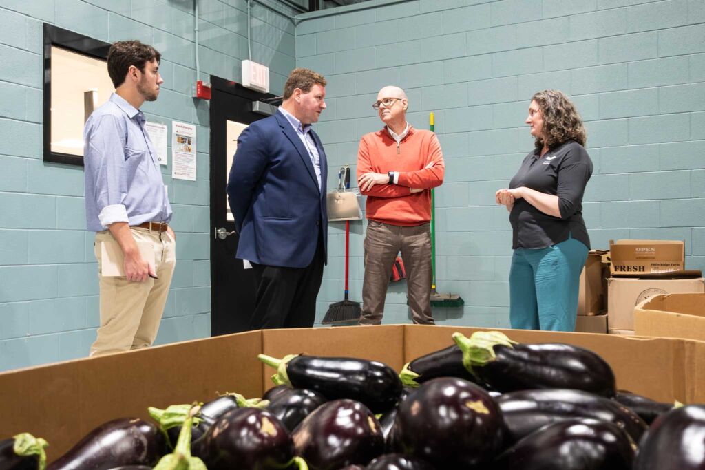 Vermont State Treasurer Mike Pieciak visited the Foodbank last week to drop off a check and learn more about the work we do.
