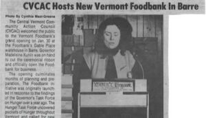 Governor Kunin at Vermont Foodbank's grand opening.